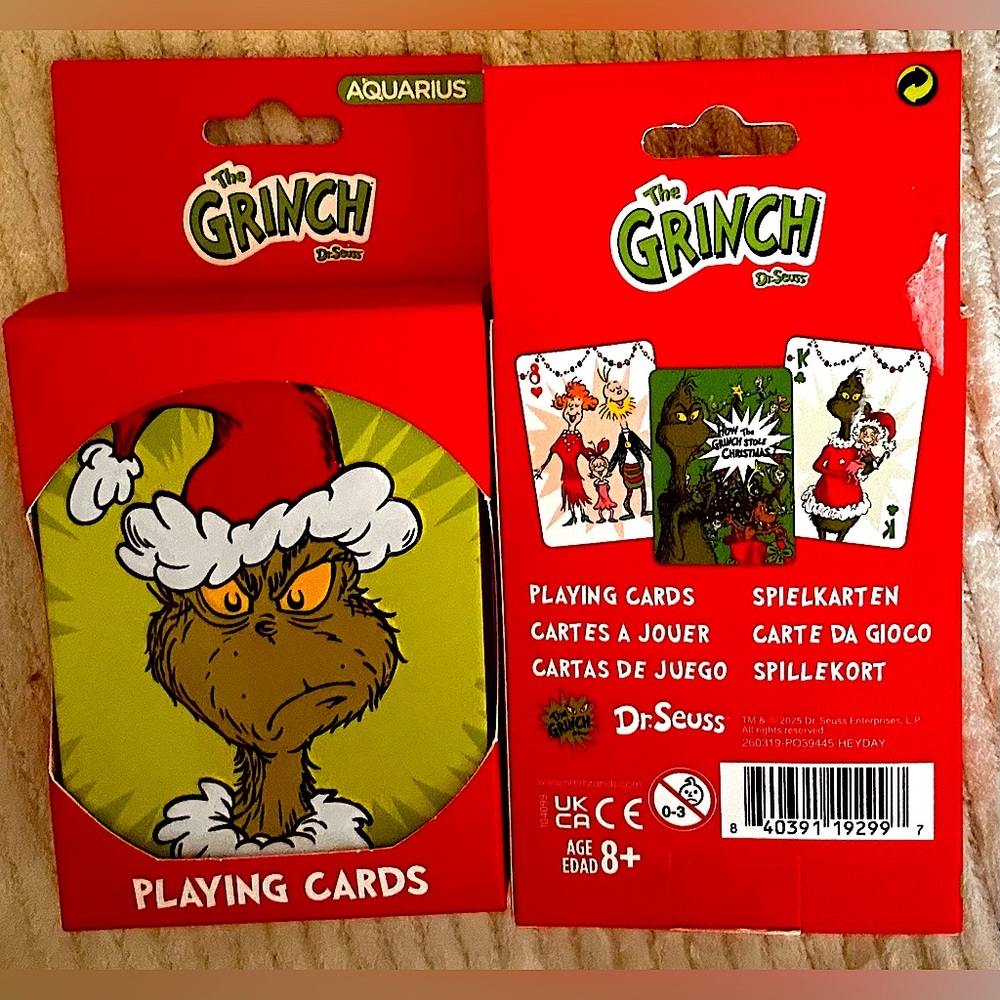 Dr Seuss The Grinch Playing Cards